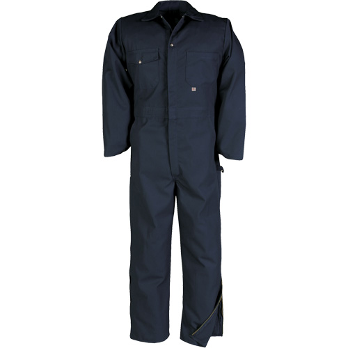 Deluxe Coveralls with Zipper, Men's, Navy Blue, Size 38 (Tall) Industrial Sales