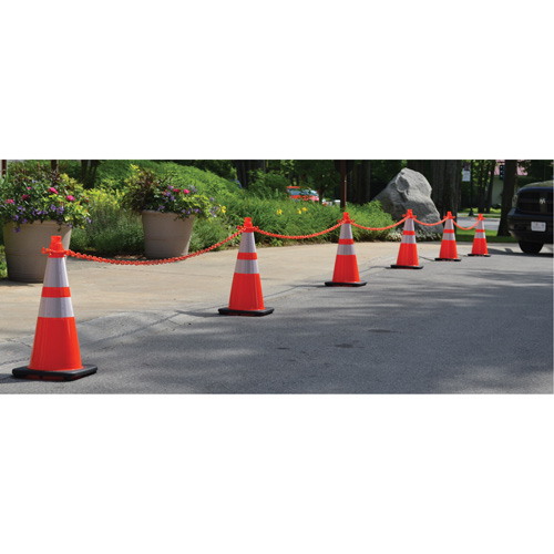 Traffic Cone & Chain Kit, 28", Blue Industrial Sales