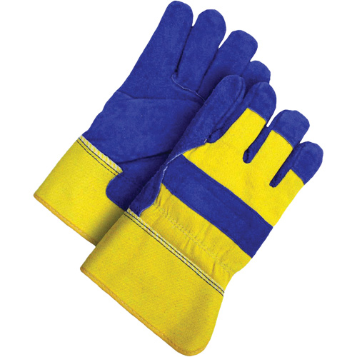 Gants d'ajusteur, Grand, Paume en Cuir de vache refendu, Doublure en Peluche d'acrylique Industrial Sales