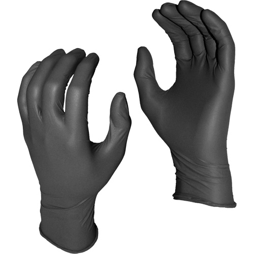 Grease Monkey&reg; Disposable Gloves, Medium, Nitrile, 5-mil, Powder-Free, Black Industrial Sales