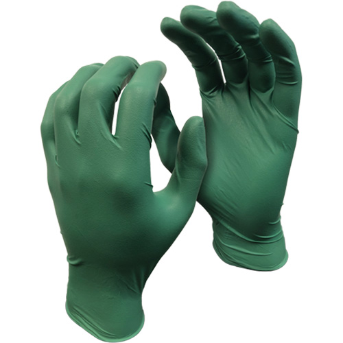 Gants 5559PF Green Monkey, Petit, Nitrile, 4 mils, Sans poudre, Vert Industrial Sales
