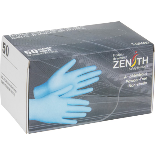 Gants jetables en paquets pour distributeur, Moyen, Nitrile, 4,5 mils, Sans poudre, Bleu Industrial Sales