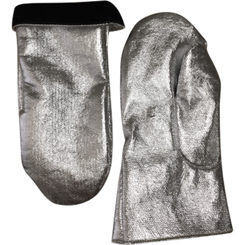 Heat Resistant Welding Mitt, Aluminized Carbon/Leather, One Size, Protects Up To 800° F (426.66° C) Industrial Sales