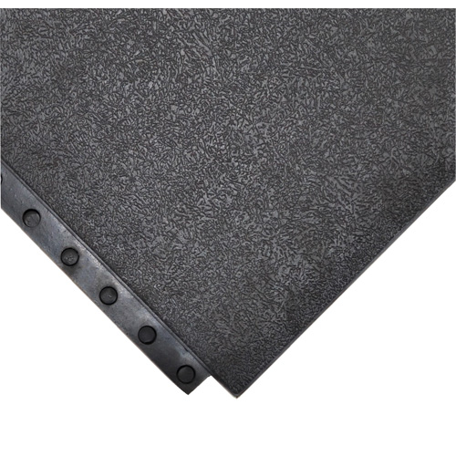 Tapis antifatigue 24/Seven Locksafe, Lisse, 3' x 3' x 5/8", Noir, Nitrile Industrial Sales