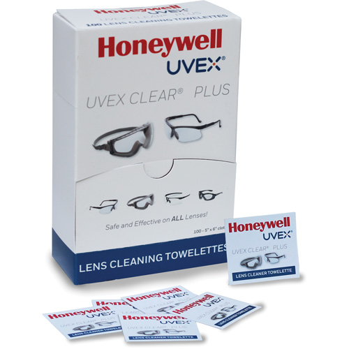 Serviettes Uvex Clear Plus, 5,25" x 8", Paquet de 100 Industrial Sales