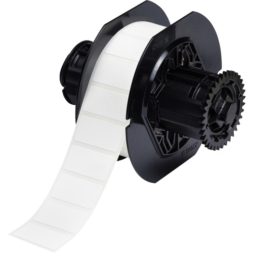 B33 Polyamide Coated Cloth Labels, Nylon, 1.5" L x 0.75" H, White Industrial Sales