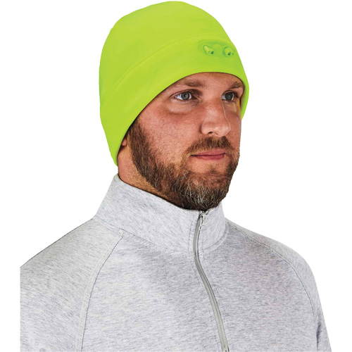 Bonnet N-Ferno &agrave; lumi&egrave;res DEL, Taille unique, Vert lime haute visibilit&eacute; Industrial Sales