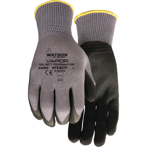 Stealth Vapour Coated Gloves, Small, Foam PVC Coating, 15 Gauge, Nylon Shell Industrial Sales
