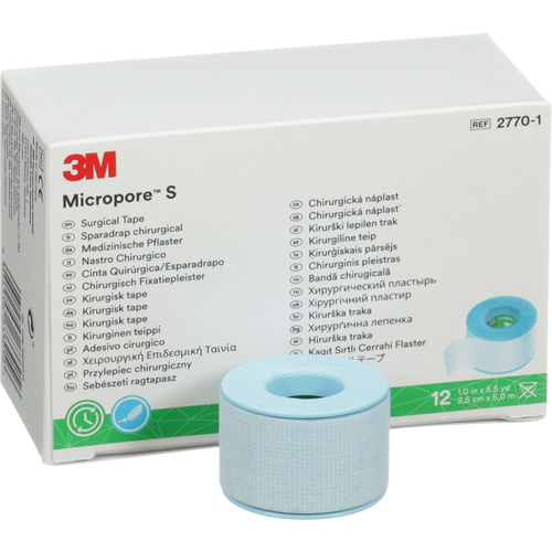 Ruban chirurgical Micropore S, Non m&eacute;dical, 16-1/2' lo x 1" la Industrial Sales
