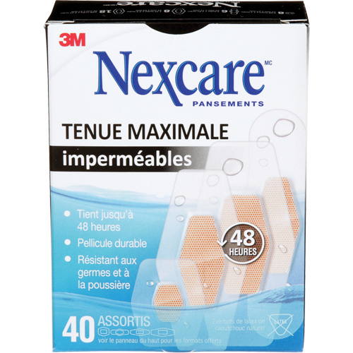 Pansements imperm&eacute;ables &agrave; tenue maximale Nexcare, Assorti, Plastique, St&eacute;rile Industrial Sales