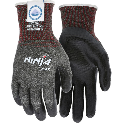 Gants r&eacute;sistant aux coupures Max Ninja, Taille Grand, Calibre 10, Rev&ecirc;tement Bipolym&egrave;re, Enveloppe en Dyneema, ASTM ANSI niveau A3 Industrial Sales
