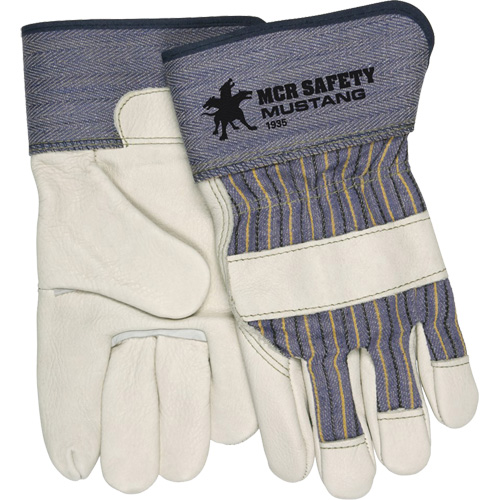 Gants dajusteur Mustang, Grand, Paume en Cuir fleur de vache, Doublure en Molleton Industrial Sales