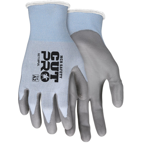 Gants r&eacute;sistant aux coupes Safety Cut Pro, Taille Grand, Calibre 18, Rev&ecirc;tement Polyur&eacute;thane, Enveloppe en PEHP, ASTM ANSI niveau A2 Industrial Sales