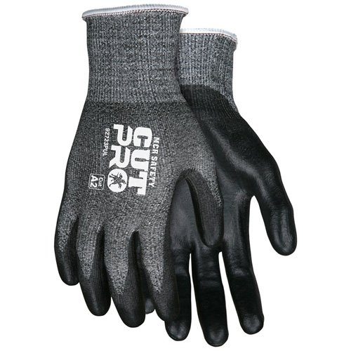 Gants r&eacute;sistant aux coupes Safety Cut Pro, Taille Grand, Calibre 13, Rev&ecirc;tement Polyur&eacute;thane, Enveloppe en PEHP, ASTM ANSI niveau A2 Industrial Sales
