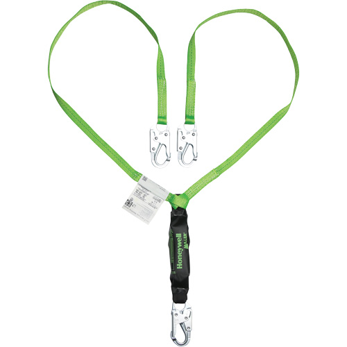 Miller&reg; HP Shock-Absorbing Lanyard, 6', Locking Snap Hook Center, Locking Snap Hook Leg Ends, Polyester Industrial Sales