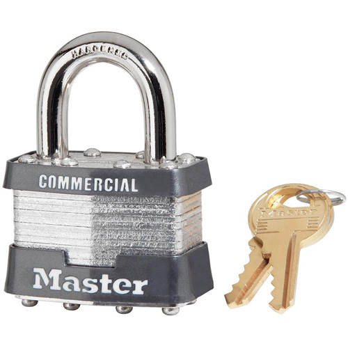 Cadenas lamin&eacute;, Argent, Cl&eacute;s identiques, Acier lamin&eacute;, Largeur de 1-3/4" Industrial Sales