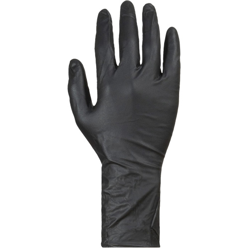 Gants jetables KeepKleen, Grand, Nitrile, 8 mils, Sans poudre, Noir Industrial Sales