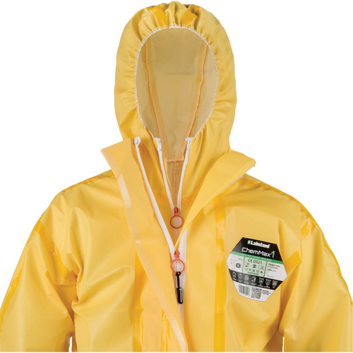 ChemMax&reg; 1 Coveralls, Polyethylene/Polypropylene, 4X-Large, Yellow Industrial Sales