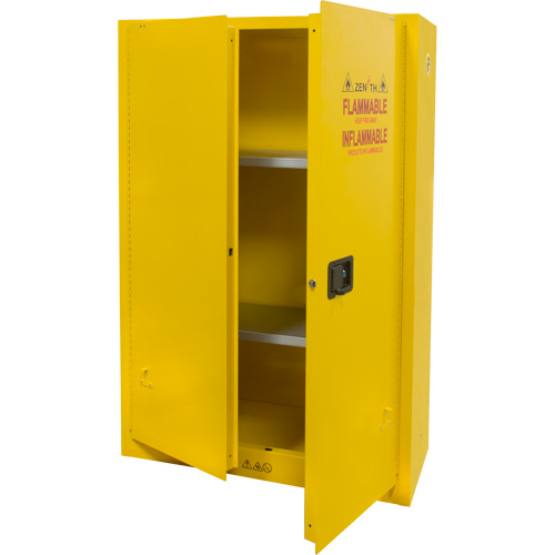 Flammable Storage Cabinet, 45 gal., 2 Door, 43" W x 65" H x 18" D Industrial Sales