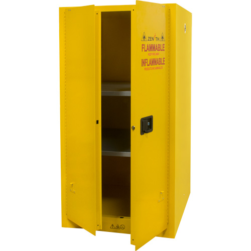 Flammable Storage Cabinet, 60 gal., 2 Door, 34" W x 65" H x 34" D Industrial Sales