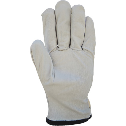 Gants de conducteur &agrave; dos en coton, Grand, Paume en Cuir fleur de ch&egrave;vre Industrial Sales