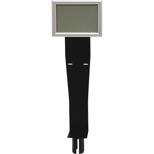 Porte-distributeur/enseigne pour poteaux de barri&egrave;re pour le contr&ocirc;le des foules, Noir Industrial Sales