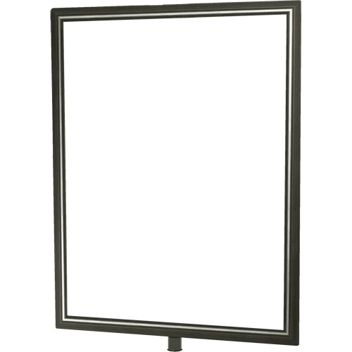 Heavy-Duty Vertical Sign Holder for Classic Posts, Satin Chrome Industrial Sales