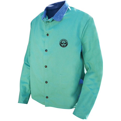 Veste de soudage Gander Brand Banox FR, Coton, Grand, Vert Industrial Sales