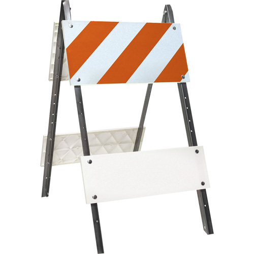 Prismatic Barricade, Folding, 24" L x 45" H, Orange/White Industrial Sales