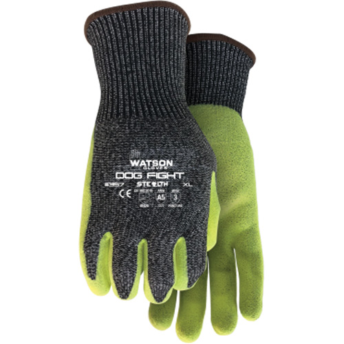 Gants r&eacute;sistant &agrave; la coupe Stealth Dog Fight, Taille Moyen, Rev&ecirc;tement Nitrile, Enveloppe en Fibre de verre/PEHP/Nylon/Acier inoxydable, ASTM ANSI niveau A5 Industrial Sales