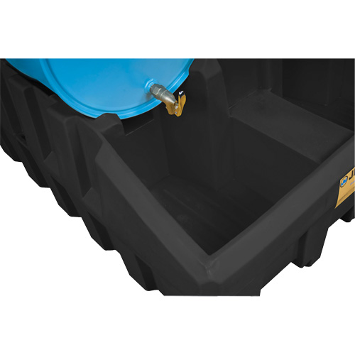 EcoPolyBlend Drum Management Base, 59" L x 49" W x 26" H, 66 US gal. Capacity Industrial Sales