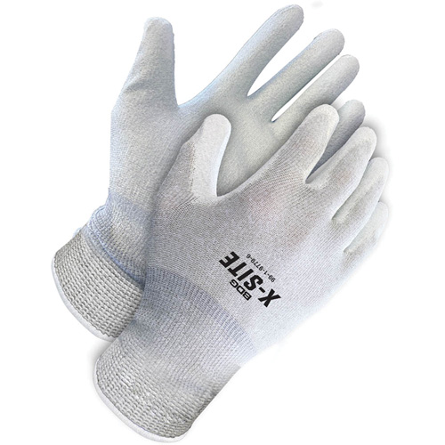 X-Site Anti-Static Coated Gloves, 8, Polyurethane Coating, 15 Gauge, Nylon/Copper Shell Industrial Sales