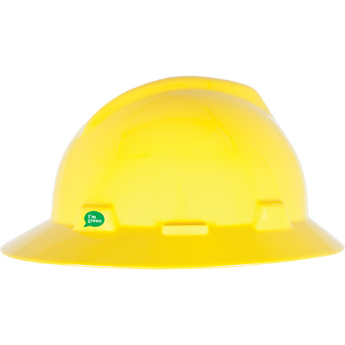 V-Gard&reg; GREEN Slotted Full Brim Hard Hat, Meets CSA Type 1, Ratchet Suspension Industrial Sales