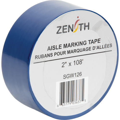 Aisle Marking Tape, 2" x 108', PVC, Blue Industrial Sales