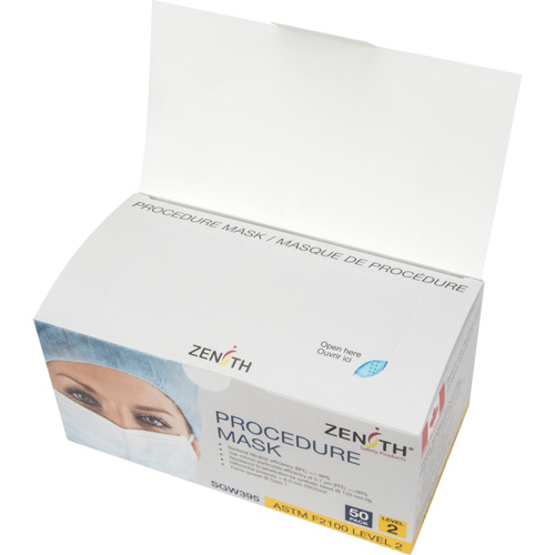 Masques d'intervention jetables, ASTM F2100 Niveau 2, Classe 1 Industrial Sales