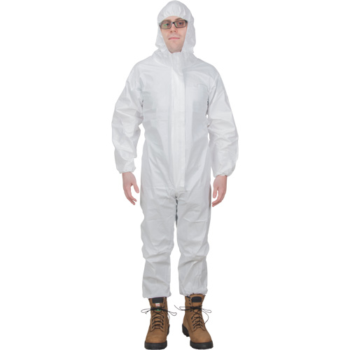 Combinaisons &agrave; capuchon de premi&egrave;re qualit&eacute;, Petit, Blanc, Microporeux Industrial Sales
