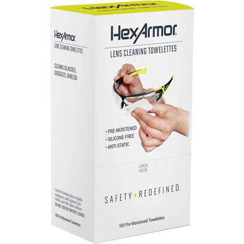Lingettes nettoyantes pour verres, Paquet de 100 Industrial Sales