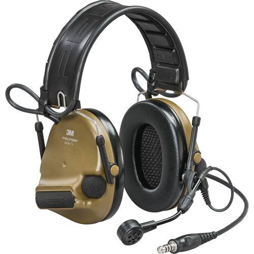 Casque VI NIB avec fils de sortie unique et rail arc Peltor ComTac, Style Bandeau, 23 dB Industrial Sales