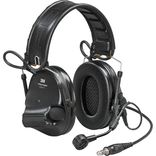 Casque VI NIB avec fils de sortie unique et rail arc Peltor ComTac, Style Bandeau, 23 dB Industrial Sales