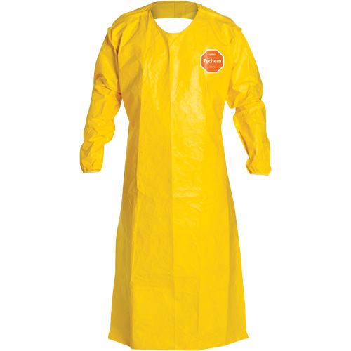 Tychem&reg; 2000 Extra-Long Long-Sleeved Apron, Polyethylene, 52" L x 28.5" W, Yellow Industrial Sales