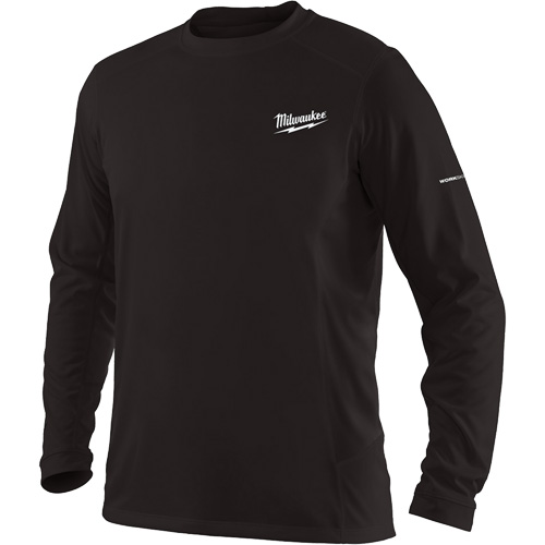 Workskin Long Sleeve Shirt, Men's, Small, Black Industrial Sales