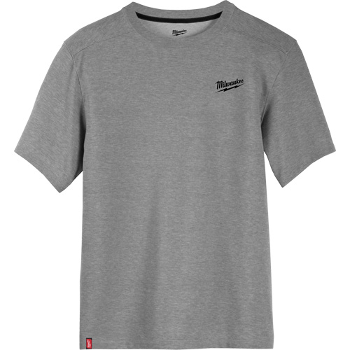 Hybrid Work Tee Shirt, Men's, Small, Grey Industrial Sales