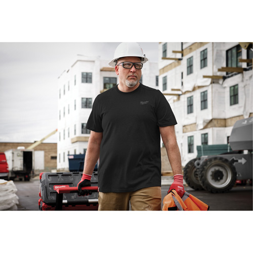T-shirt de travail hybride, Hommes, Petit, Noir Industrial Sales