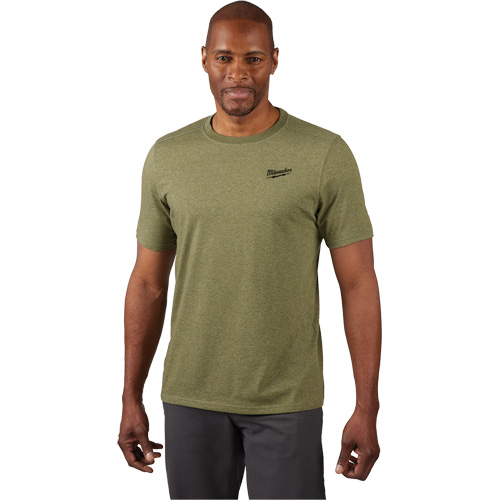 T-shirt de travail hybride, Hommes, Petit, Vert Industrial Sales