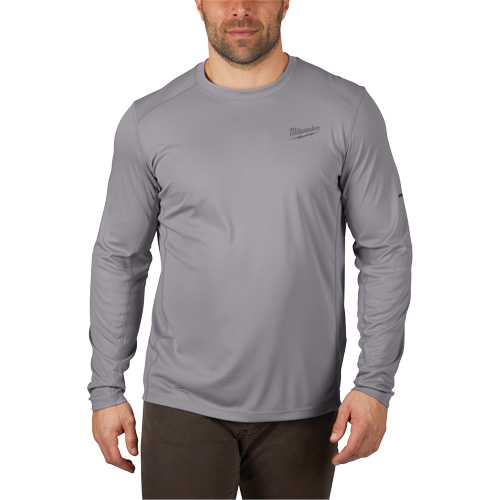 Chandail l&eacute;ger Workskin, Hommes, Petit, Gris Industrial Sales