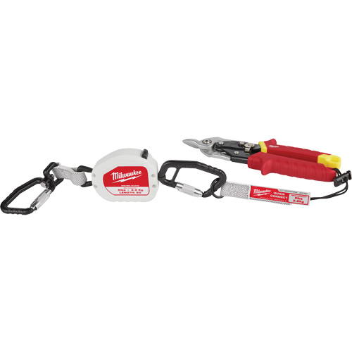 Quick-Connect Tool Lanyard, Retractable, Dual Carabiner Industrial Sales