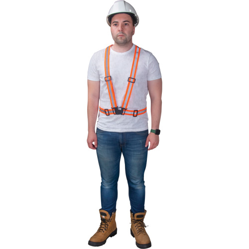 Harnais pour la circulation, Orange haute visibilit&eacute;, Couleur r&eacute;fl&eacute;chissante Argent, Moyen Industrial Sales