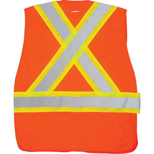 Veste d'arpenteur haute visibilit&eacute; conforme &agrave; la CSA, Orange haute visibilit&eacute;, Moyen, Polyester Industrial Sales