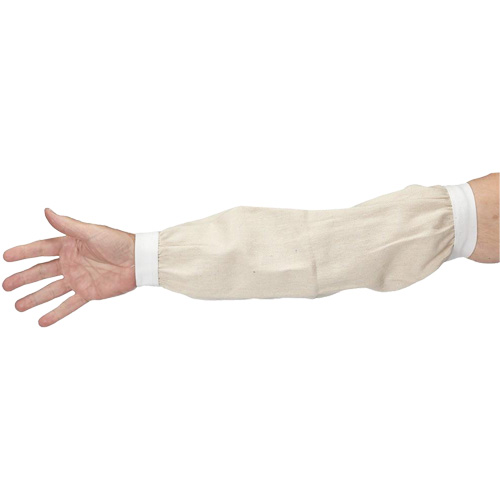 Manchettes, 18", Coton, Blanc Industrial Sales