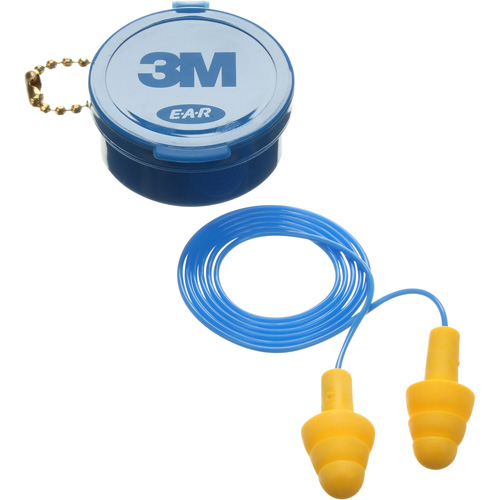 E-A-R Ultrafit Premolded Earplugs, Corded, Pair - Plastic Case, 25 dB NRR, One-Size Industrial Sales